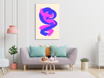 Cuadro decorativo Colorful Figures - Energetic Composition of Intertwined Silhouettes