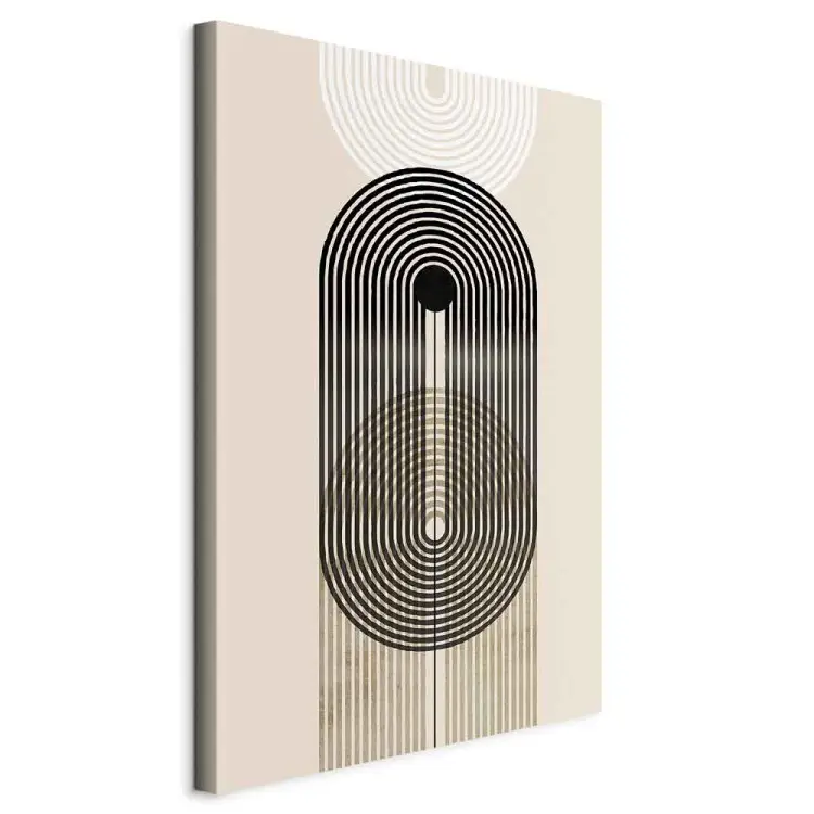Abstracción - formas geométricas - negro, marrón y blanco