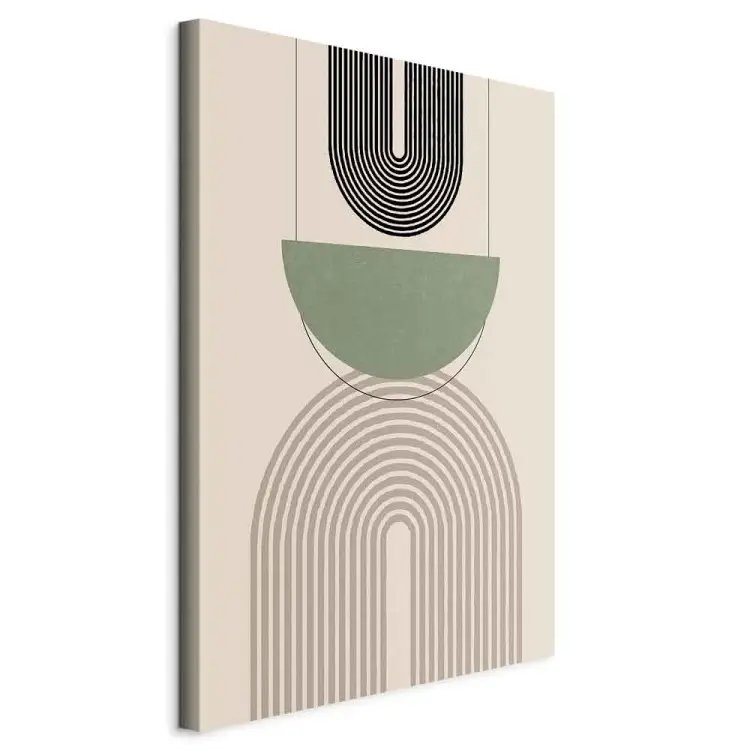 Abstracción - formas geométricas - negro, verde y marrón