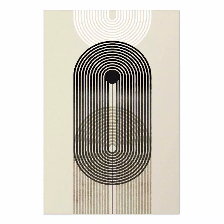 Poster Abstraction - Geometric Shapes - Black, White and Brown