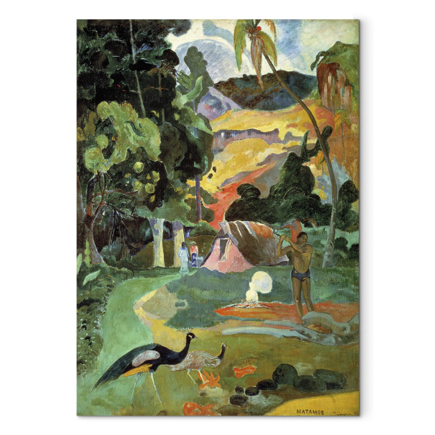 Réplica de pintura Landscape with Peacocks