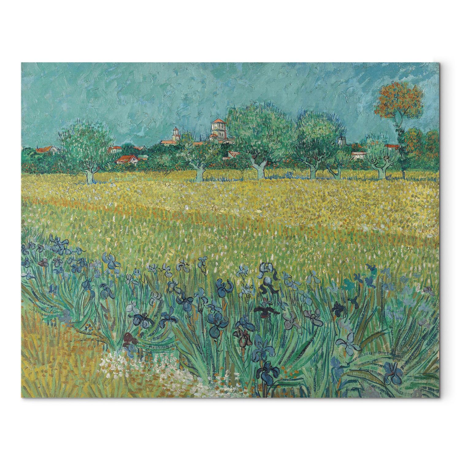 Réplica de pintura View of Arles with Irises in the Foreground