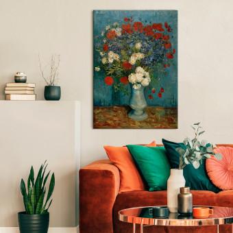 Réplica de pintura Vase With Cornflowers and Poppies