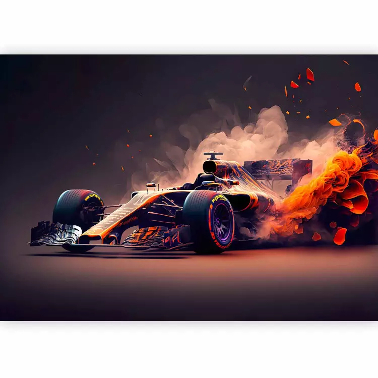 Fiery Racer - A Flaming Formula 1 Car Inspired by Video Games