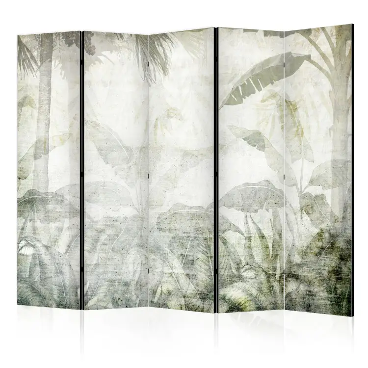 Bosque en extinción II - paisaje tropical de árboles sobre un fondo claro