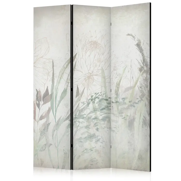 Jardín boho - flores y hojas en tonos pastel