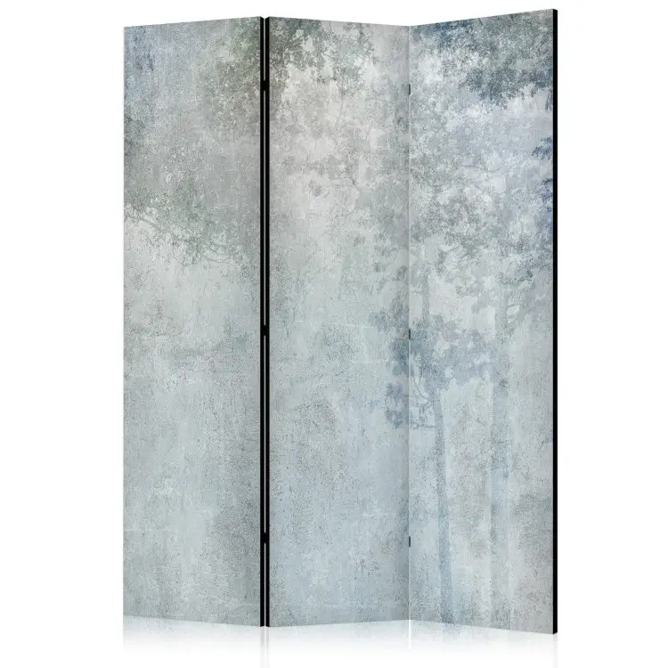 Reverberación del bosque - Abstracción con árboles sobre un fondo gris