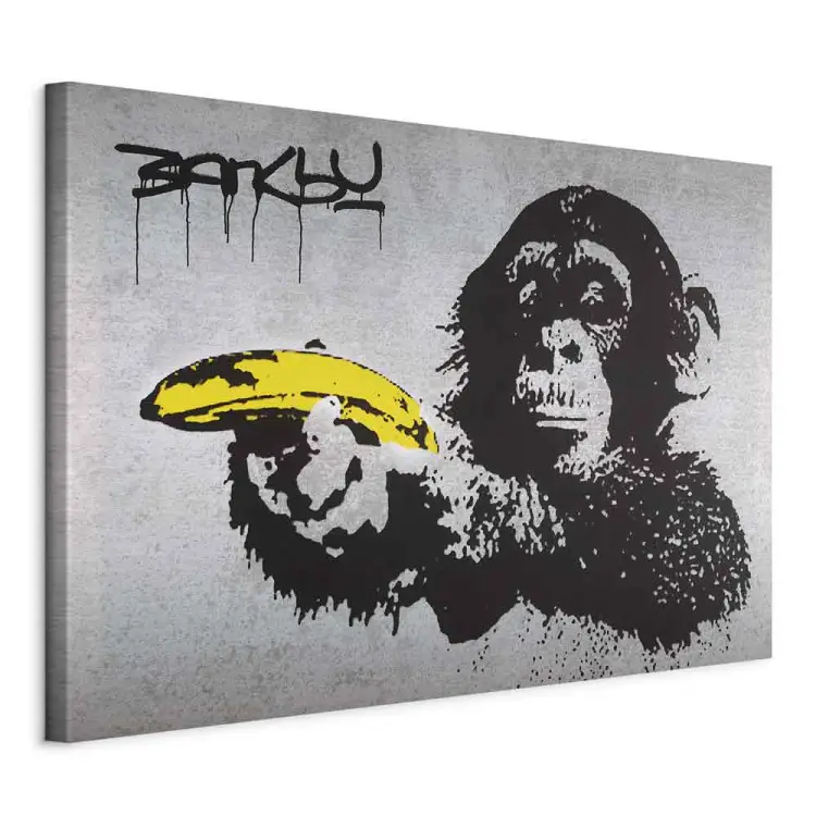 Alto o el mono disparará (Banksy)