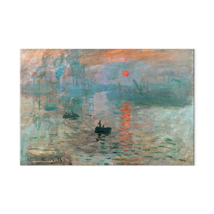 Claude Monet - Impresión, amanecer - paisaje portuario pintado de Monet