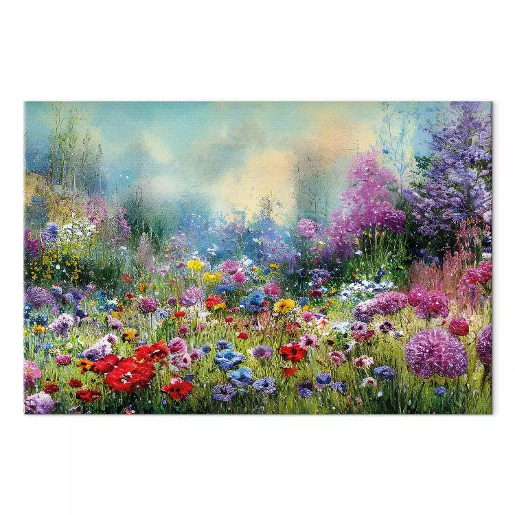 Flower Meadow - Monet-Style Composition Generated by AI