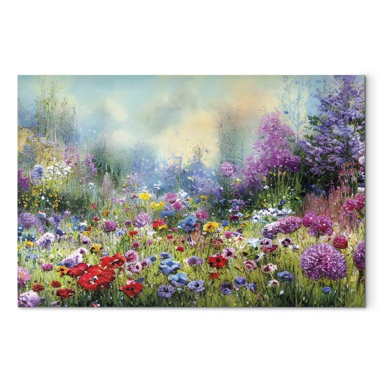 Flower Meadow - Monet-Style Composition Generated by AI