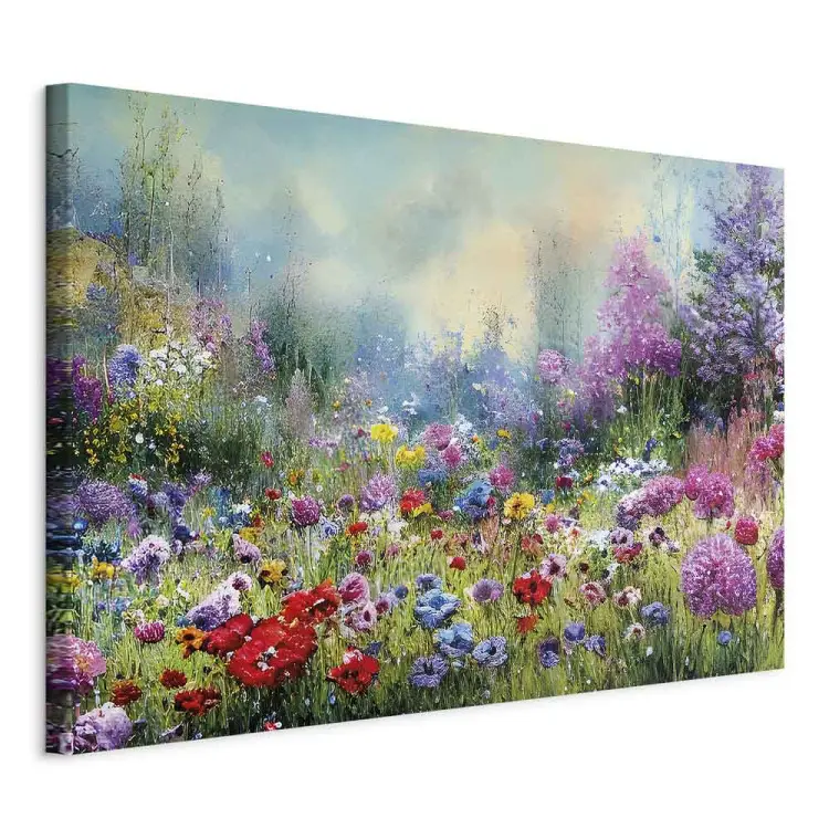 Pradera de flores - composición al estilo de Monet generada por IA