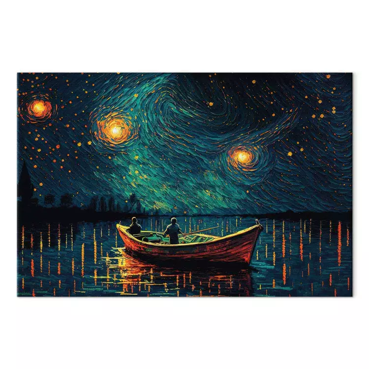 Starry Night - Impressionistic Landscape With a View of the Sea and Sky