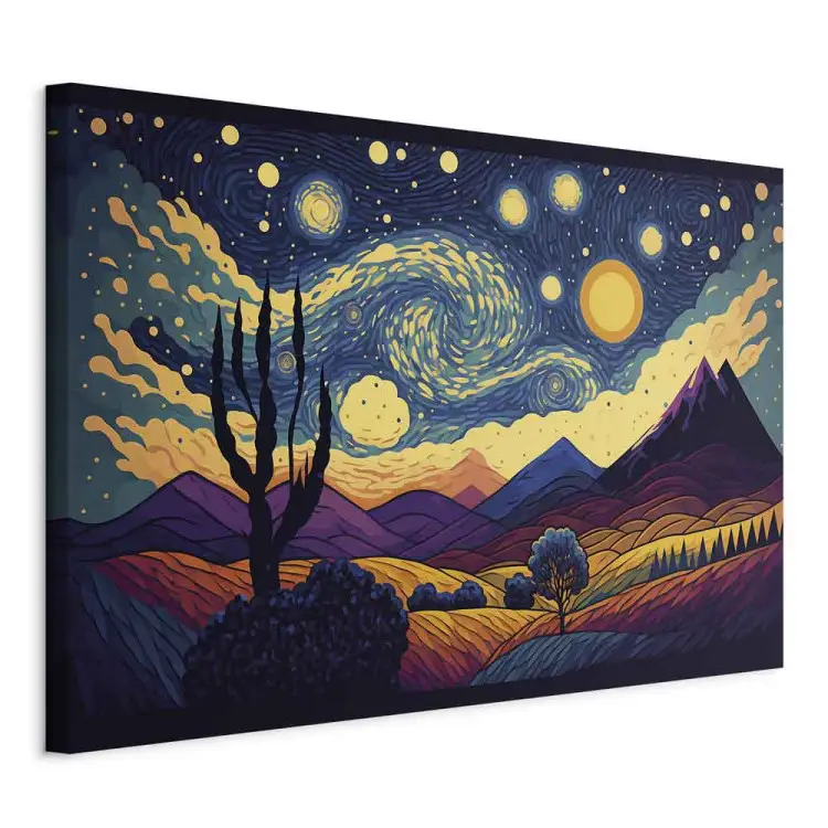 Paisaje impresionista - montañas estrelladas
