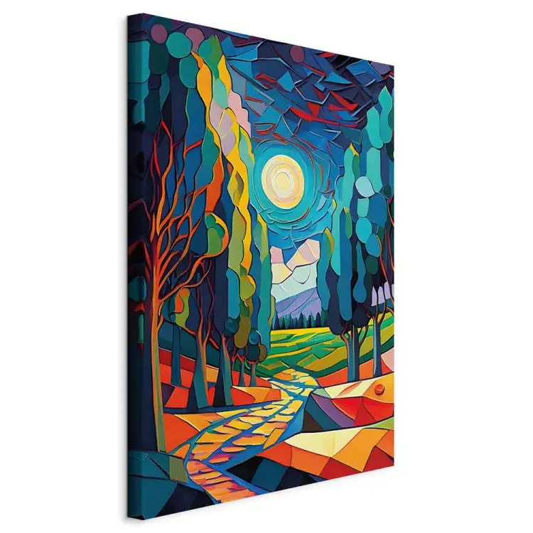 Paisaje moderno - composición colorista inspirada en Van Gogh