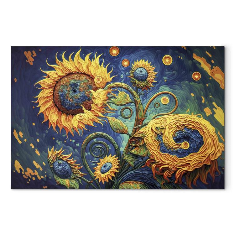 Sunflowers Against the Night Sky - Composition Generated by AI