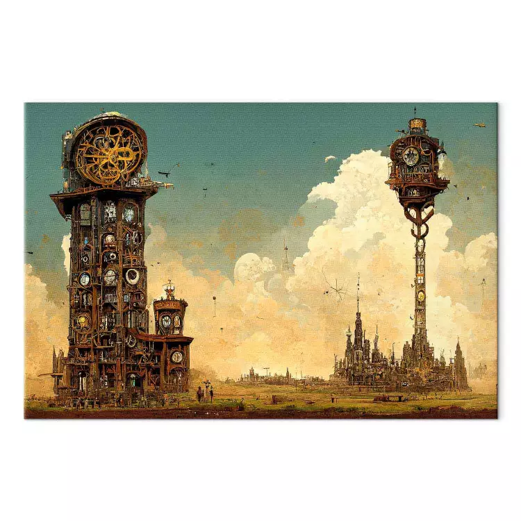 Vintage Clocks in the Desert - Surreal Brown Composition