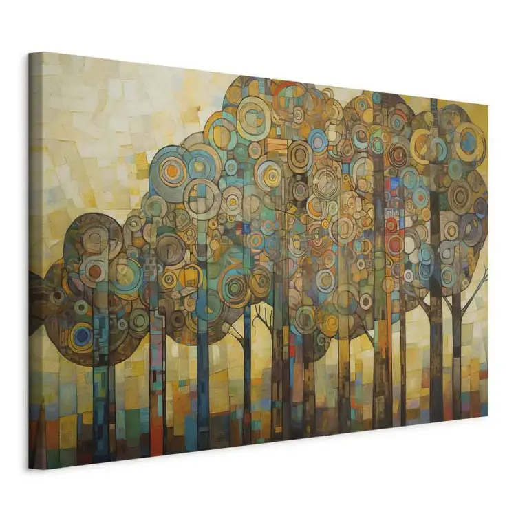 Bosque mosaico - abstracto con motivo de bosque IA