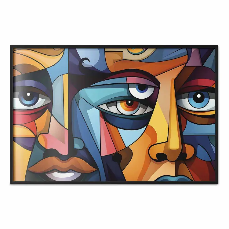 Rostros cubistas: composición geométrica al estilo de Picasso