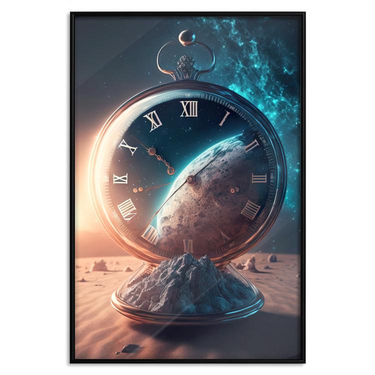 Póster Planetary Clock - Abstraction With a Time and Space Motif