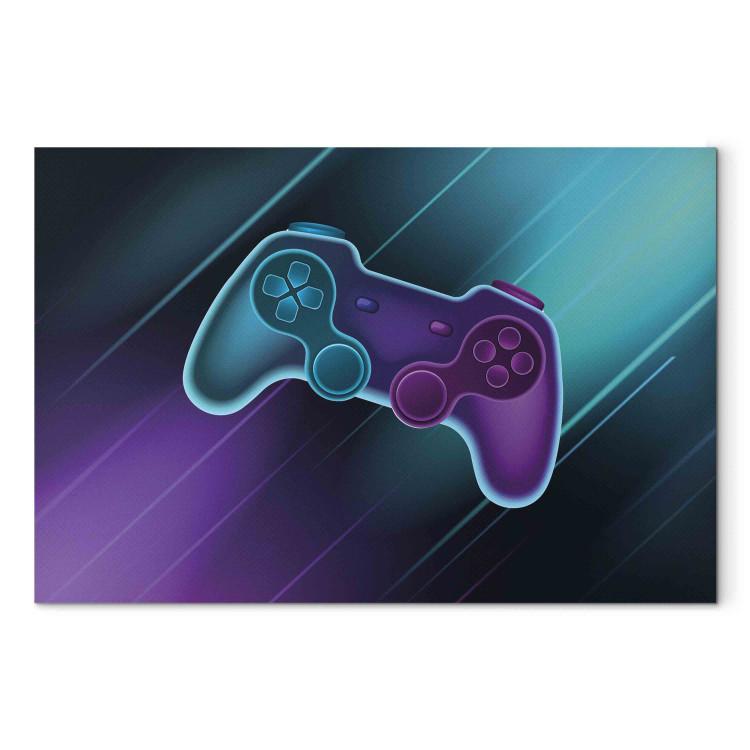 Console Pad - Gamer Gadget in Neon Colors on a Dark Background