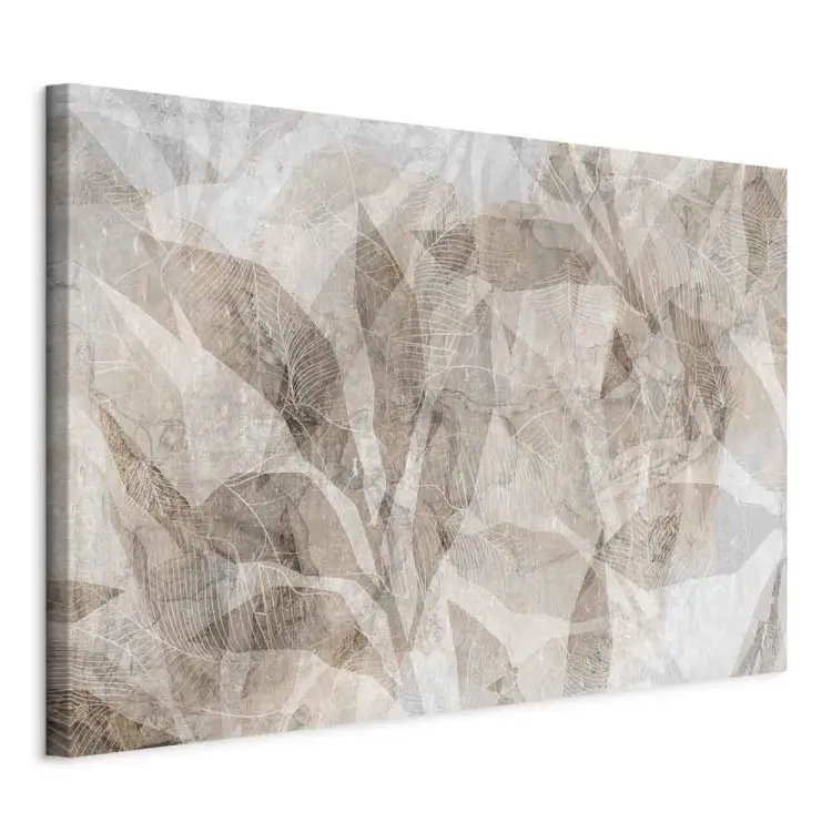 Abstracción de sombras - formas entrelazadas y contorno beige
