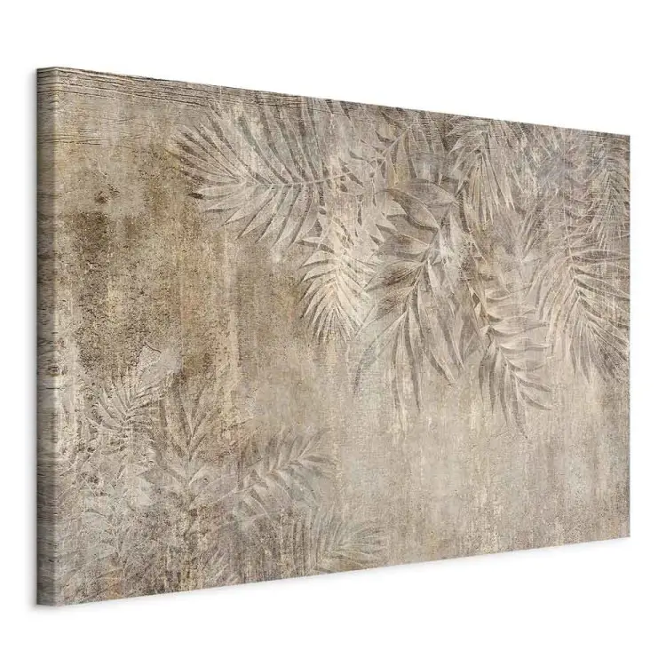 Bosque de palmeras - composición beige con motivos florales