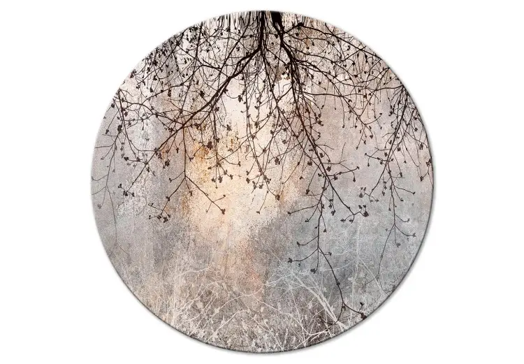 Árbol decorativo - ramas naturales con flores en gris
