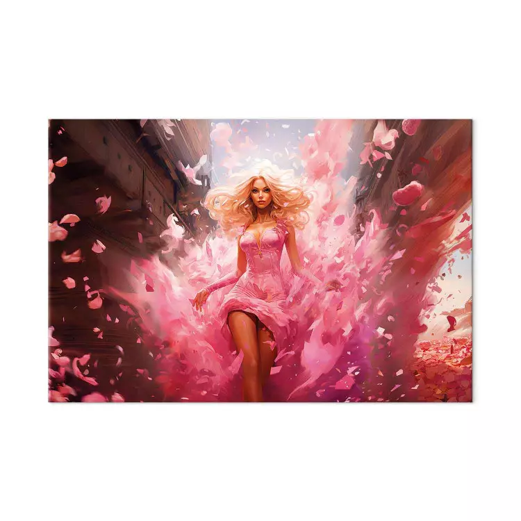 Cuadro XXL Una explosion de rosa Barbie en la cima de su fama impreso en lienzo en la pared Grandes cuadros tienda bimago