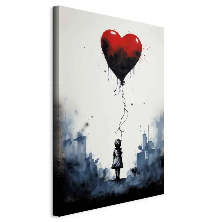 Globo volador - acuarela estilo Banksy