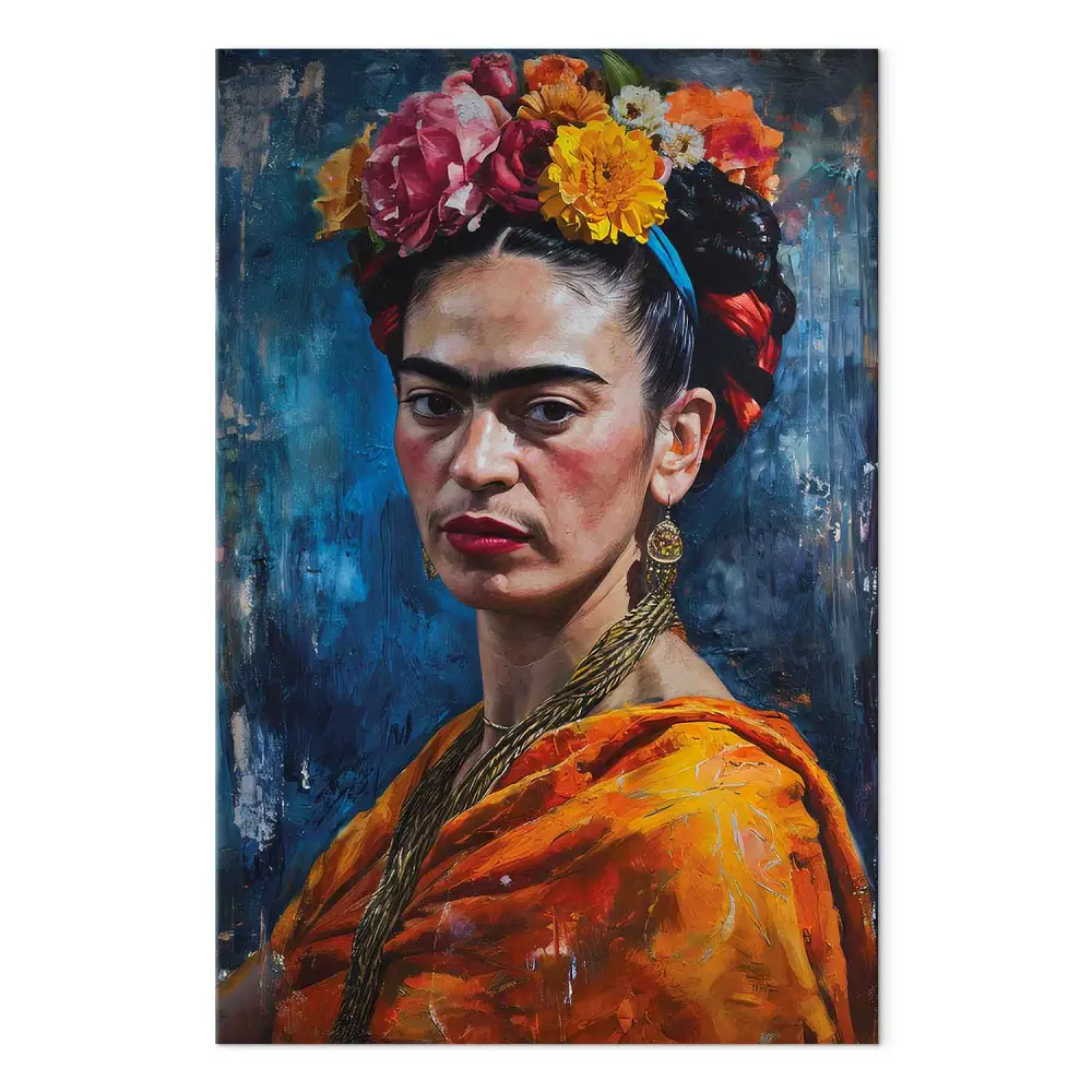 Cuadro De Lienzo Frida Kahlo En Pop Art - 90x90 Cm, Impresión Colorida, Moderno, Hecho En Alemania