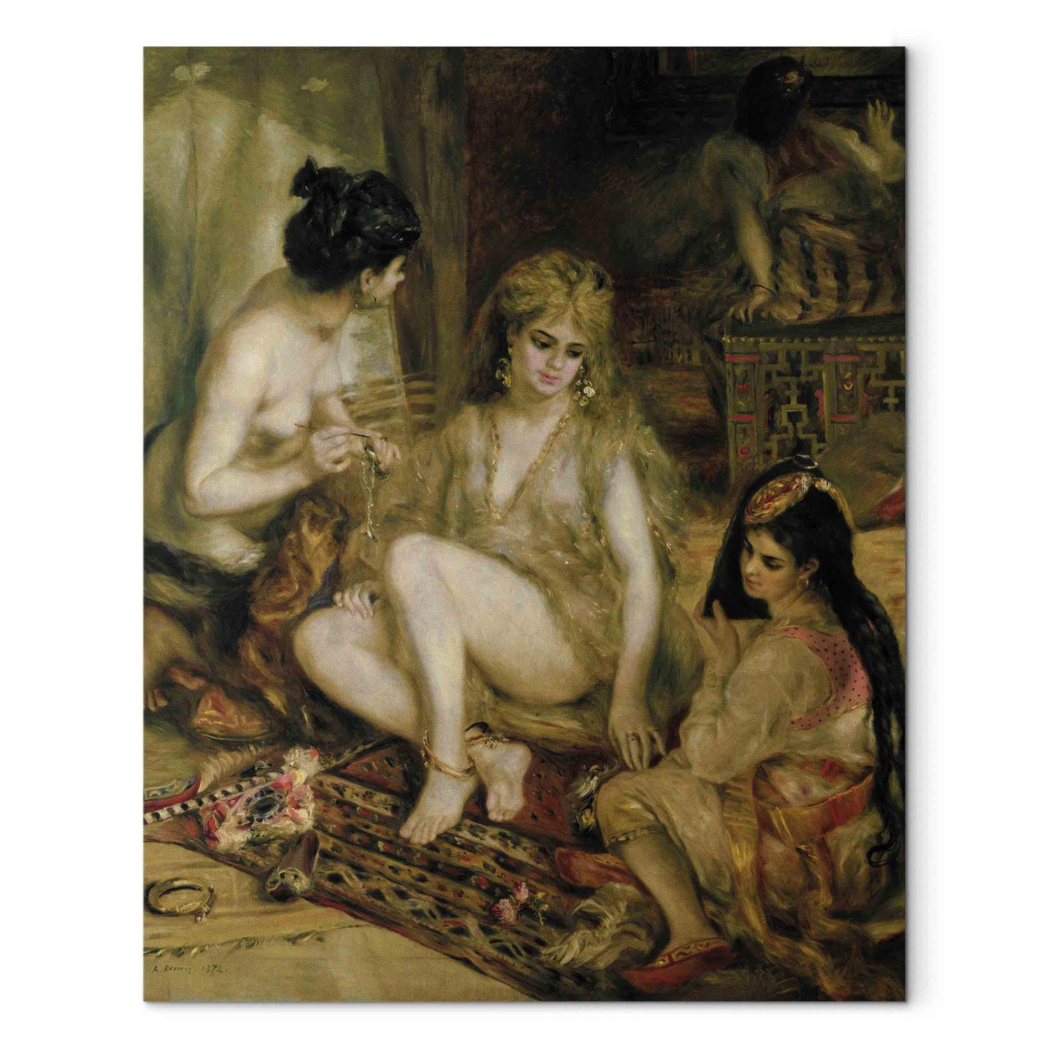 Reproducción Interior of a Harem in Montmartre, Parisian women dressed as Algerians