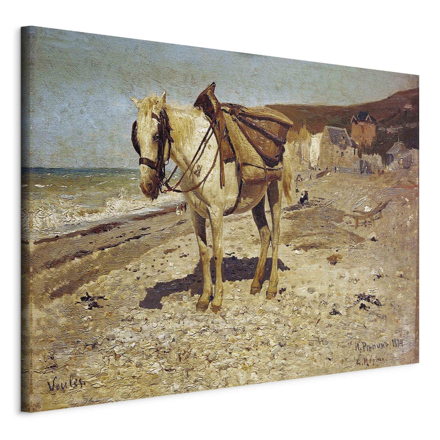 Réplica de pintura A Horse for carrying stones in Veules