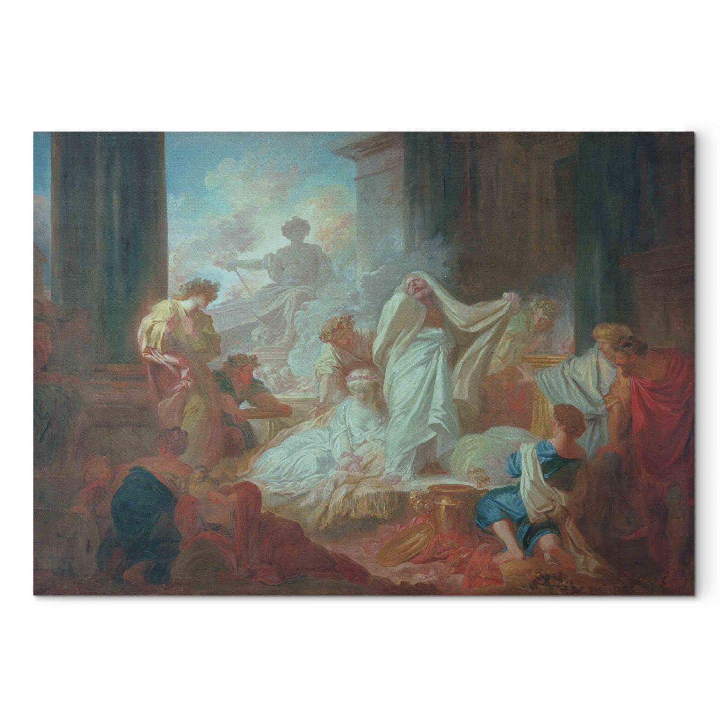 Reproducción de cuadro Le Grand-Prêtre Corésus se sacrifie pour sauver Callirhoe