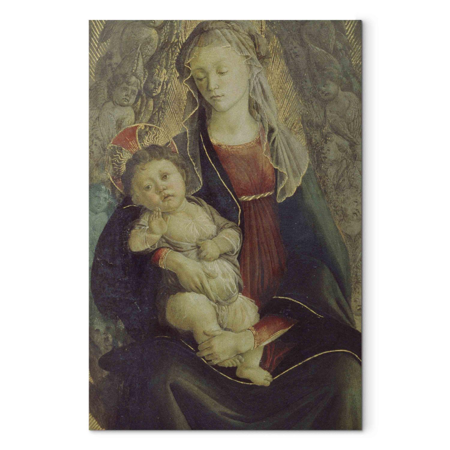 Reproducción de cuadro Madonna and Child in glory with angels
