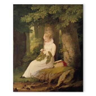 Réplica de pintura Woman binding a Garland
