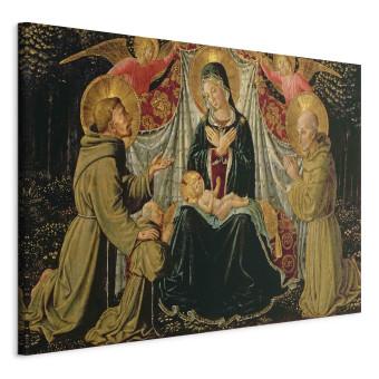 Reproducción de cuadro Madonna and Child with St. Francis and the donor Fra Jacopo da Montefalco (left) and St. Bernardino of Siena (right)