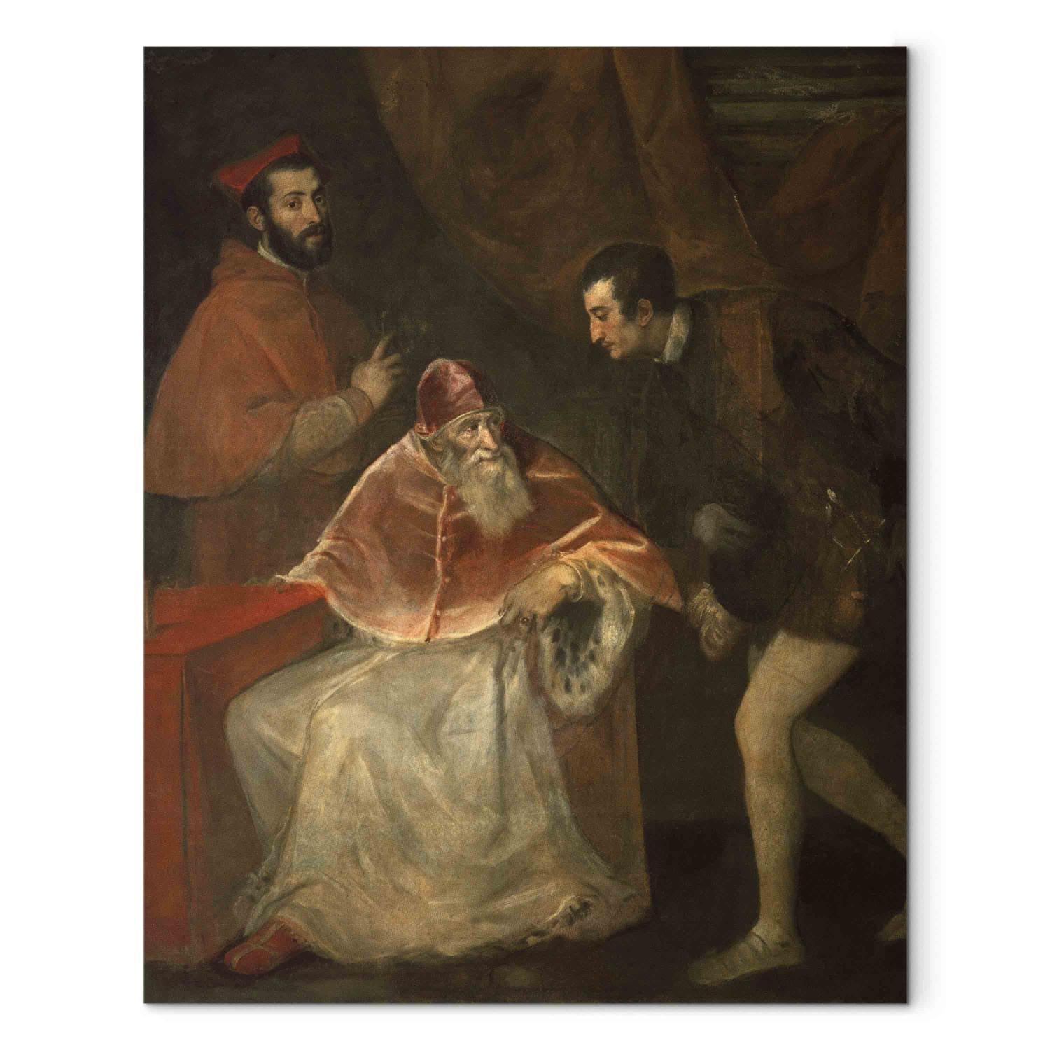 Cuadro famoso Paul III with his nephews Alessandro and Ottavio Farnese