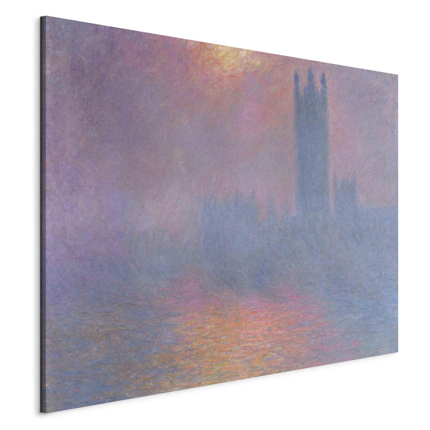 Réplica de pintura The Houses of Parliament, London, with the sun breaking through the fog