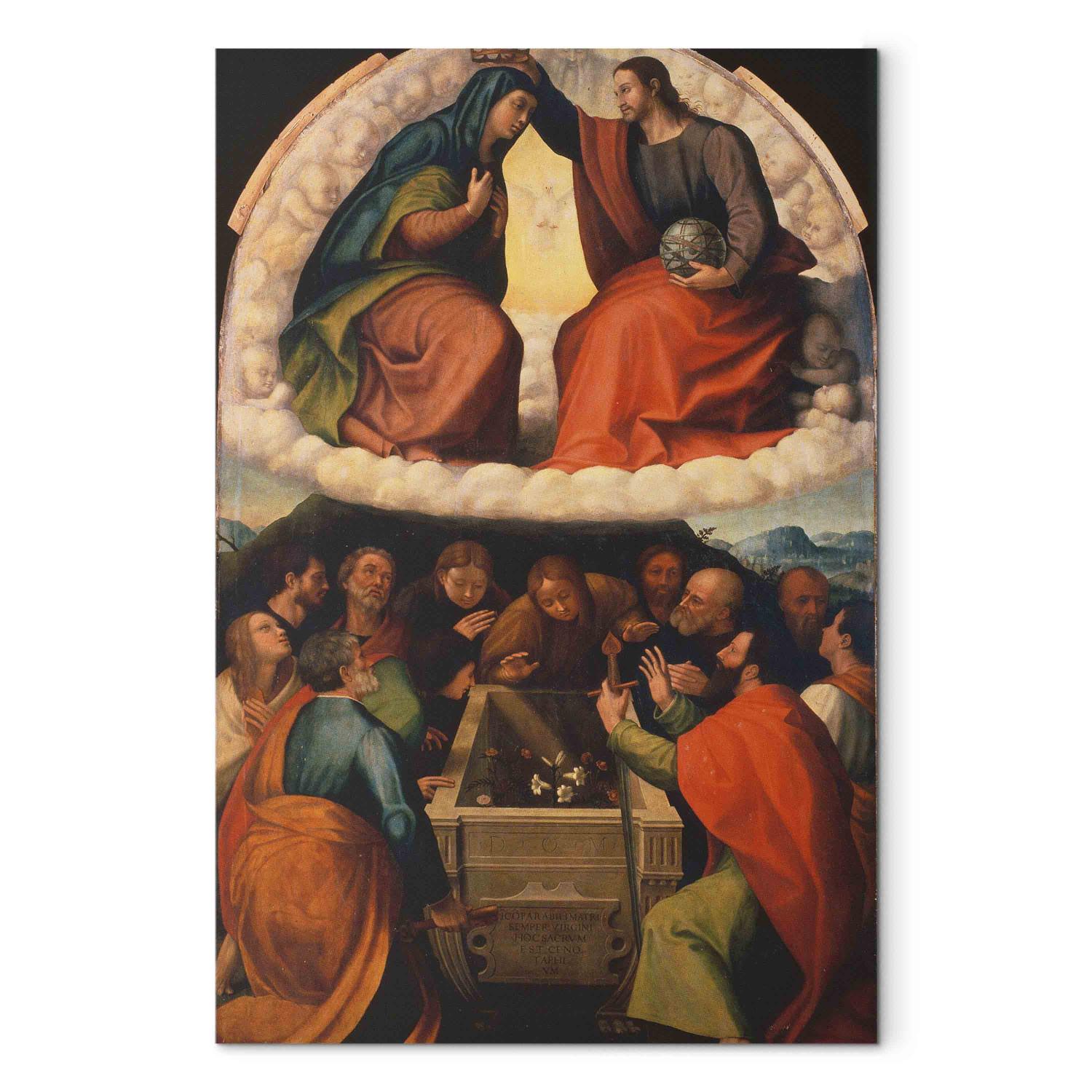 Reproducción de cuadro Coronation of Mary and the Miracle of the Rose