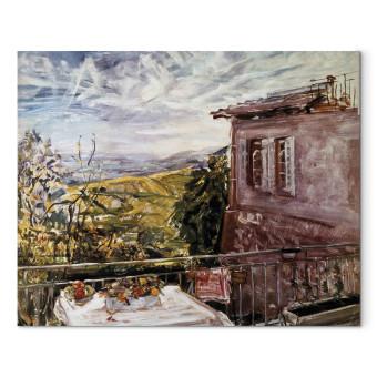 Reproducción de cuadro Landschaft Neukastel, mit Stilleben auf der Terrasse