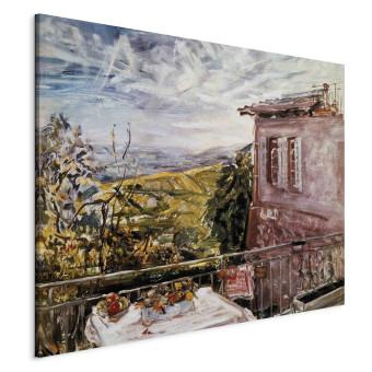 Reproducción de cuadro Landschaft Neukastel, mit Stilleben auf der Terrasse