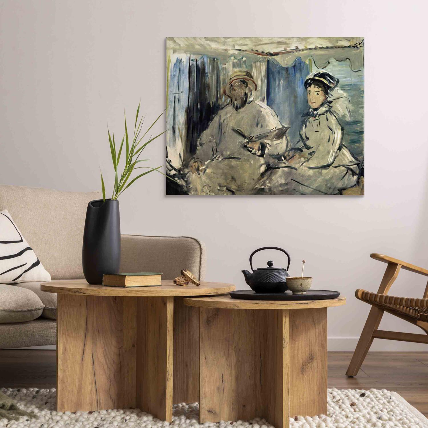 Cuadro famoso Monet peignant dans son atelier