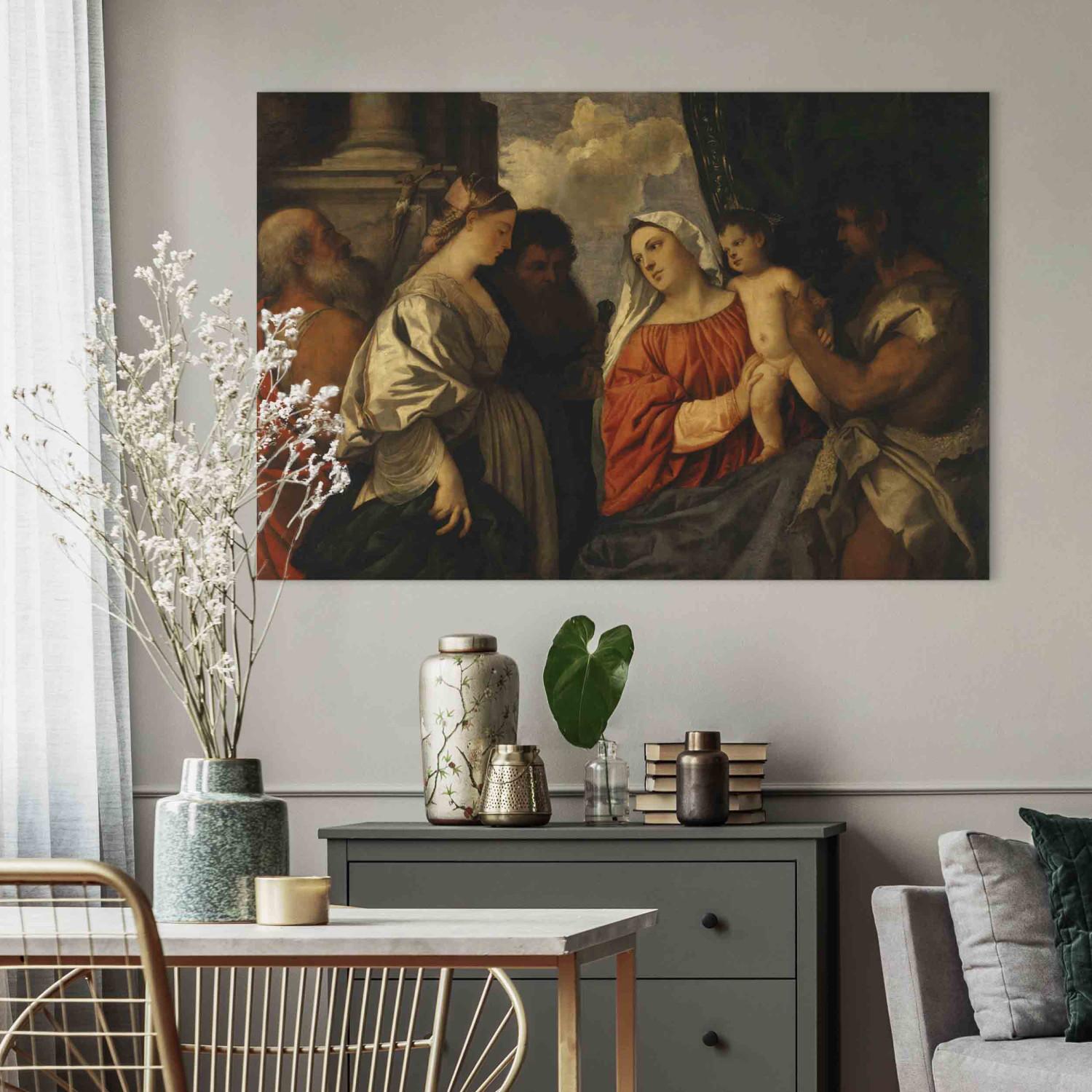 Réplica de pintura Madonna and Child with four Saints