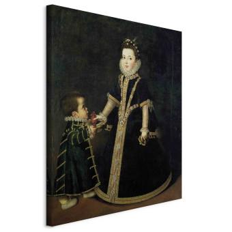 Cuadro famoso Girl with a dwarf, thought to be a portrait of Margarita of Savoy, daughter of the Duke and Duchess of Savoy
