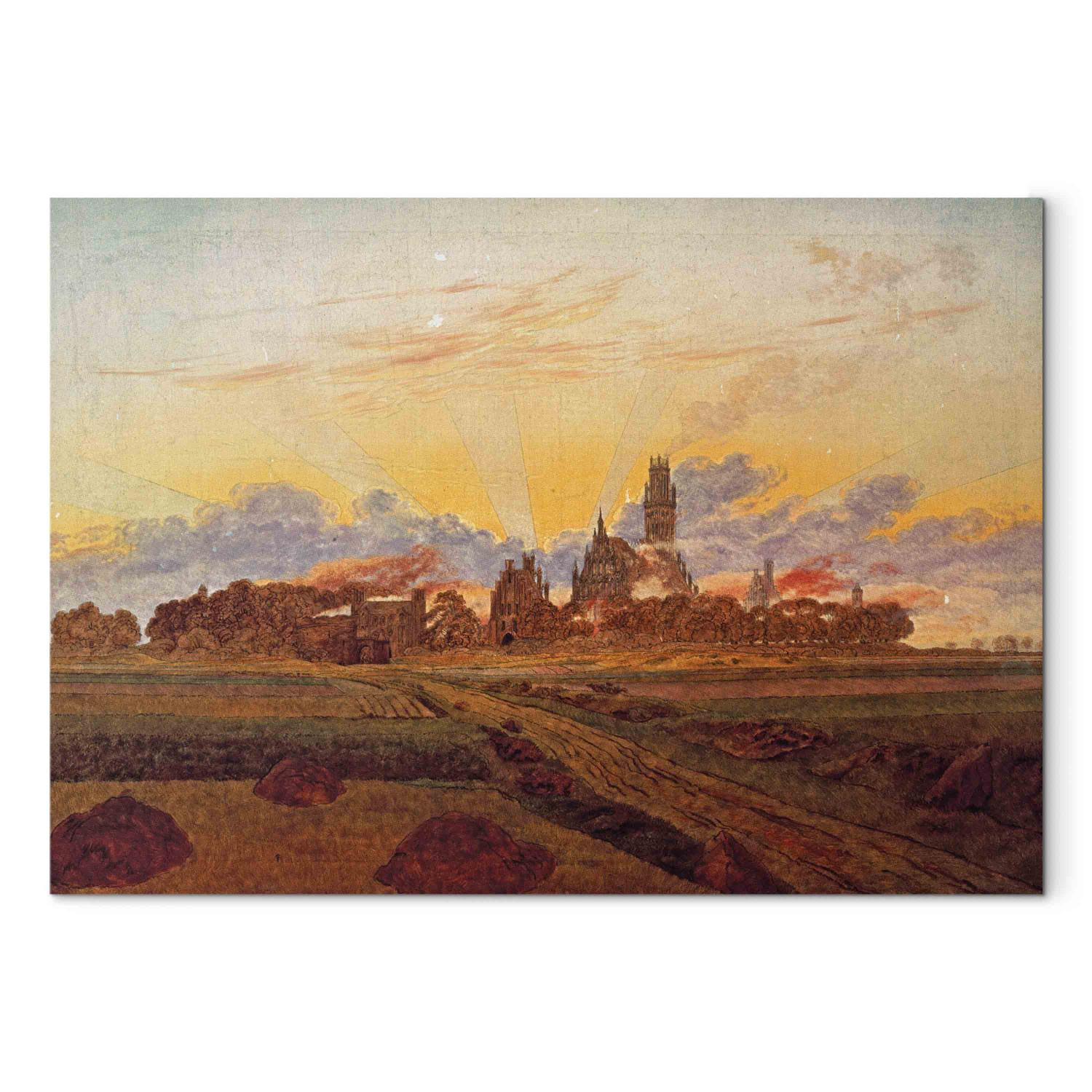 Réplica de pintura Sunrise near Neubrandenburg