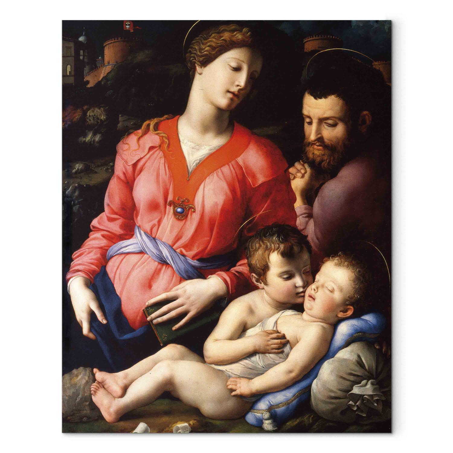 Réplica de pintura The Holy Family with the boy Saint John