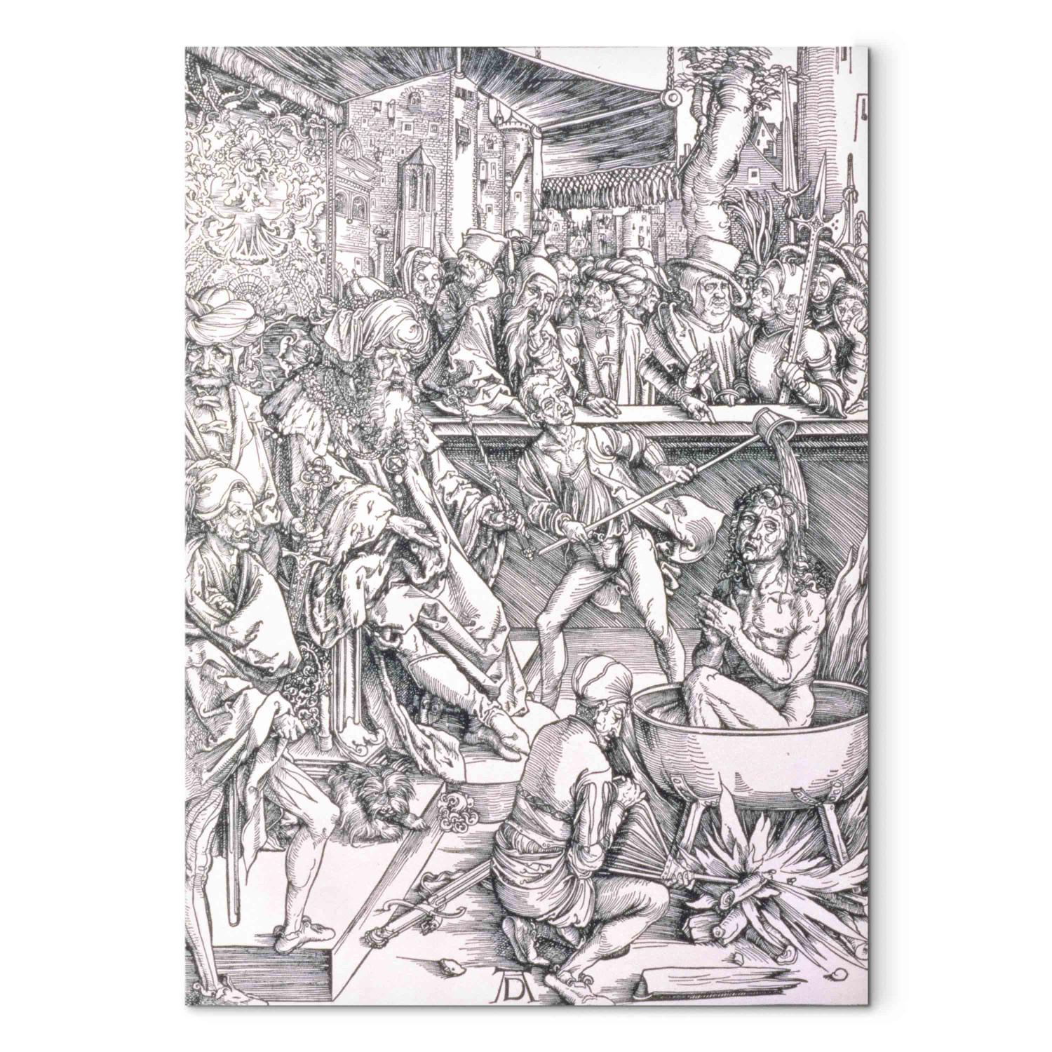 Reproducción de cuadro The Torture of St. John the Evangelist, from the 'Apocalypse' series or 'The Revelations of St. John the Divine', introductory page, pub.