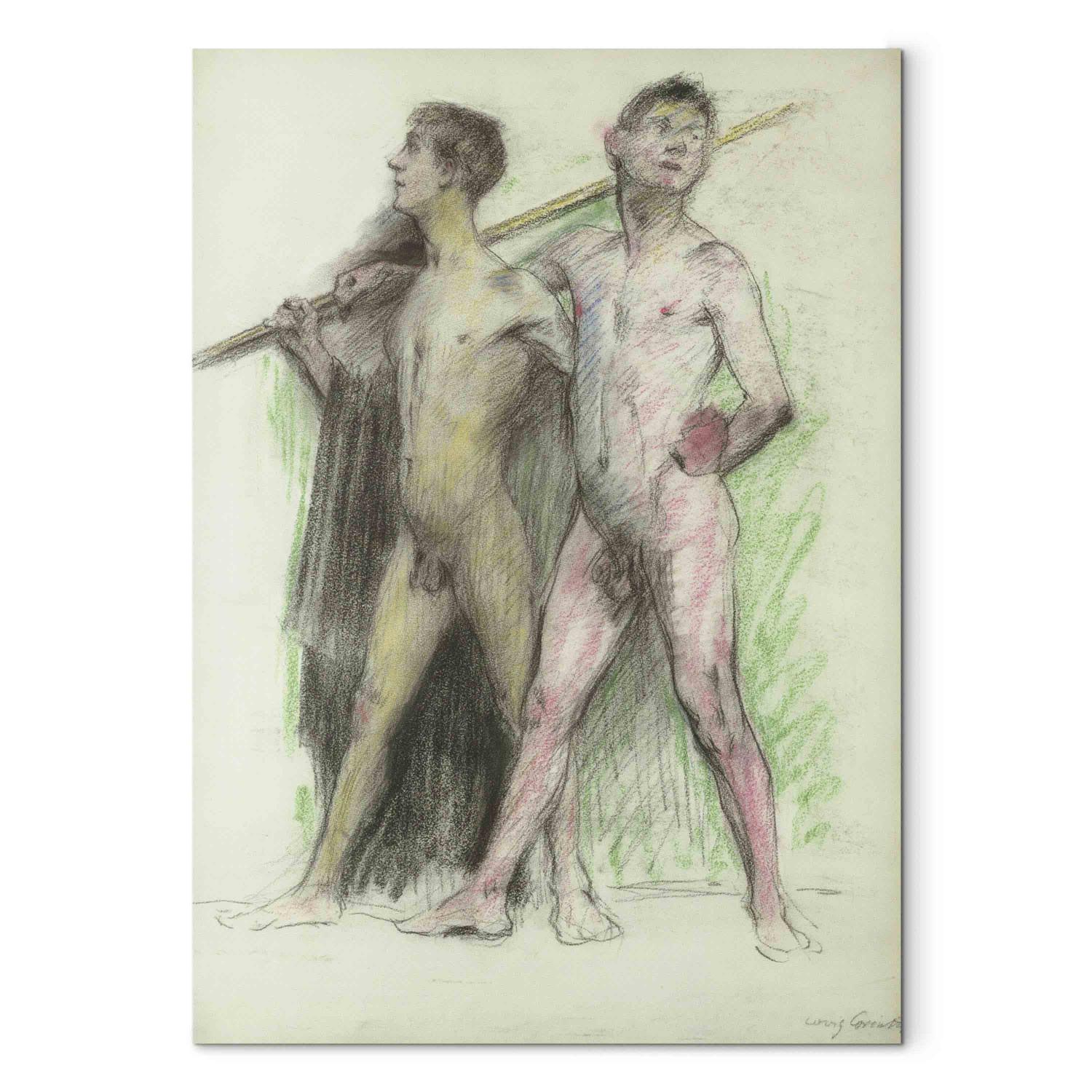 Réplica de pintura Study of two male figures