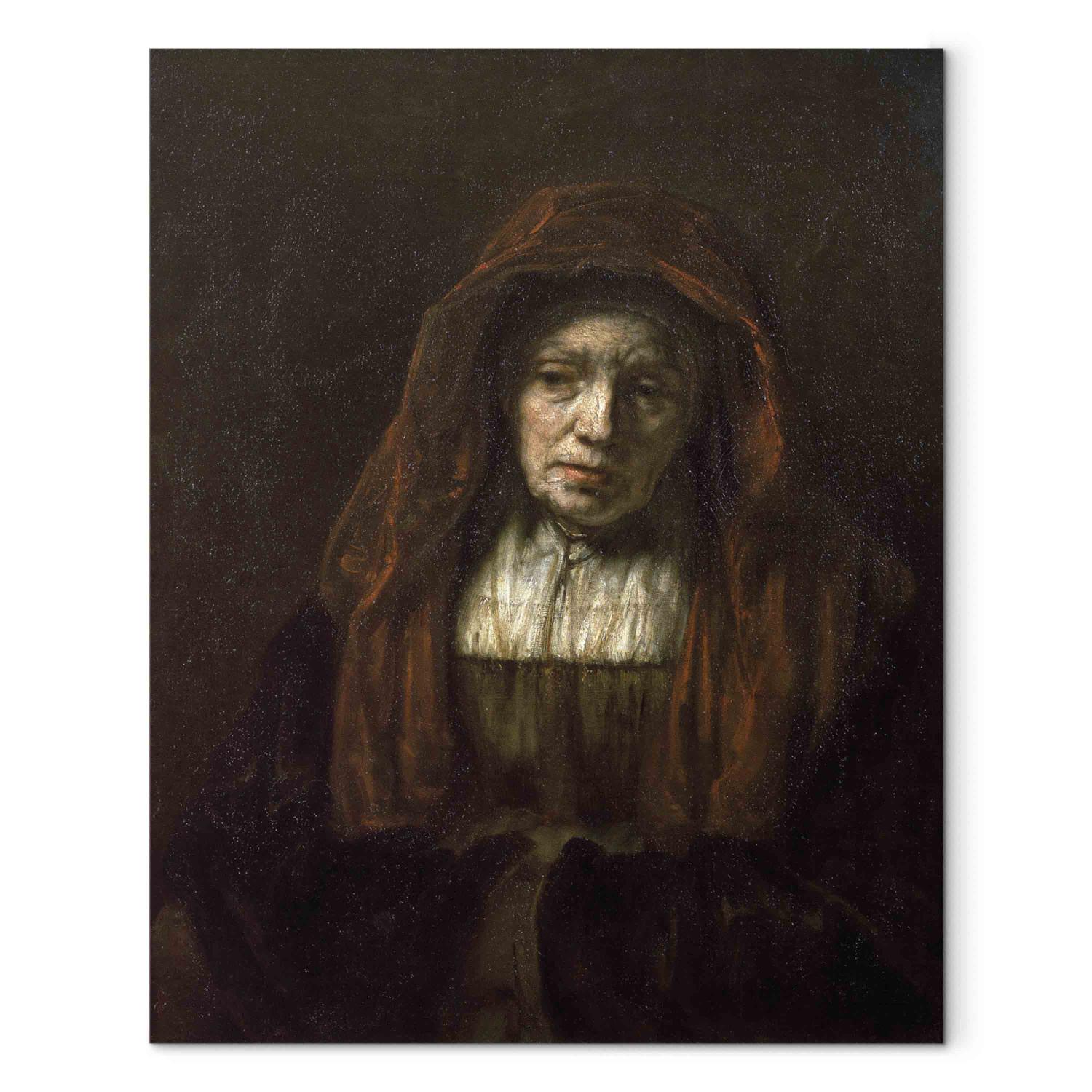 Réplica de pintura Old woman with head scarf